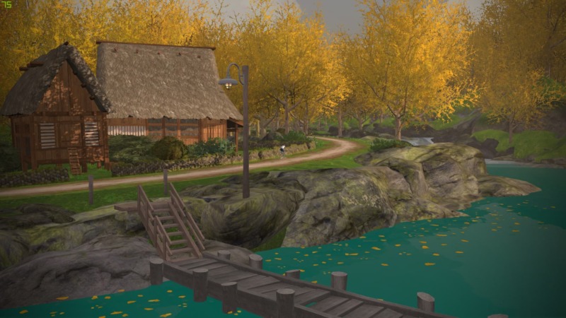 ゲームPCでのマクリ島の風景を紹介する画像