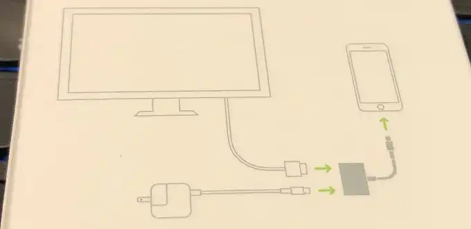 Apple純正HDMIケーブルの接続方法を紹介する画像