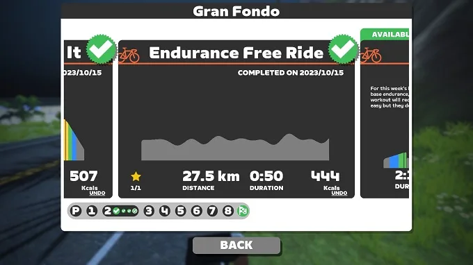 Gran Fondo Plan week2 Endurance Free Rideの画像