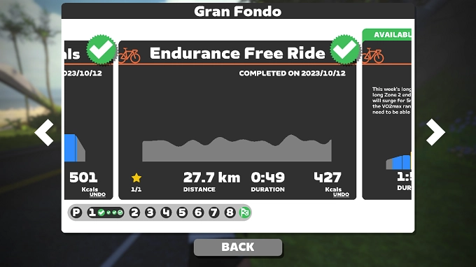 Gran Fondo Plan week1 Endurance Free Rideの画像