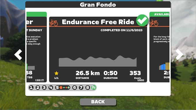 Gran Fondo Plan week5 Endurance Free Rideの画像